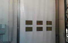 Porta rapida avvolgimento automatico R13 bianca dettaglio laterale