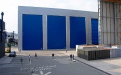 Porte industriali grandi dimensioni Sail Door colore blu
